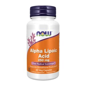 آلفا لیپوئیک اسید ناو 60 عدد (Alpha Lipoic Acid 250 mg NOW) یک مکمل آنتی‌اکسیدانی پیشرفته از برند معتبر ناو فودز است که برای حفاظت سلولی، بهبود متابولیسم انرژی و حمایت از سلامت عمومی طراحی شده است.