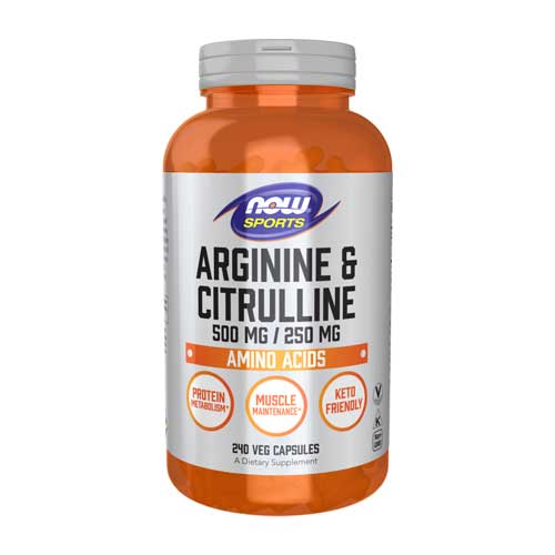 آرژنین و سیترولین ناو 240 عدد Arginine & Citrulline 500 mg NOW
