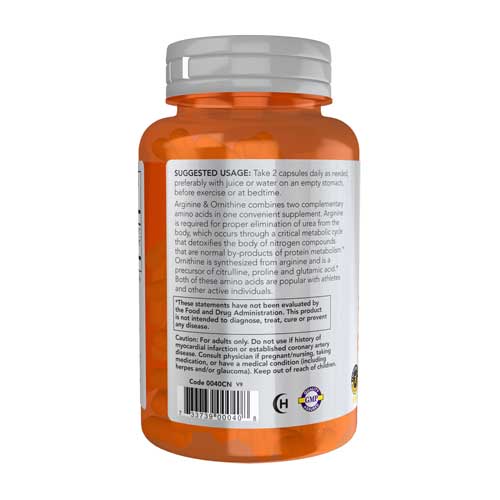 آرژنین و اورنیتین ناو 250 عدد Arginine & Ornithine NOW