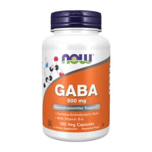 گابا ناو 100 عدد (GABA 500 mg Veg NOW): آرامش و تعادل عصبییک مکمل آمینو اسیدی باکیفیت از برند معتبر ناو فودز است که برای کاهش استرس، بهبود کیفیت خواب و حمای