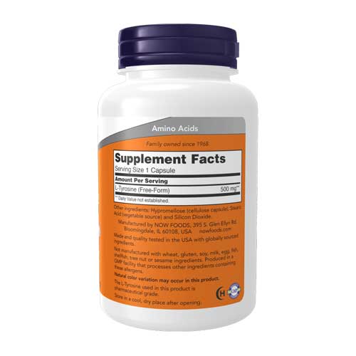 ال-تیروزین ناو 120 عدد L-Tyrosine 500 mg NOW