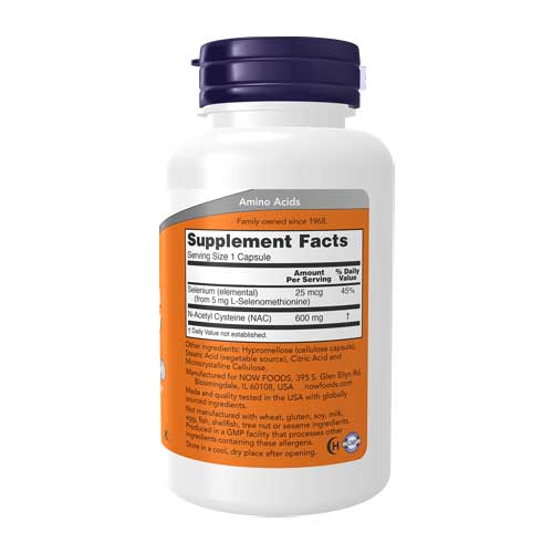 اسید آمینه ان استیل سیستئین ناو 100 عدد NAC 600 mg NOW